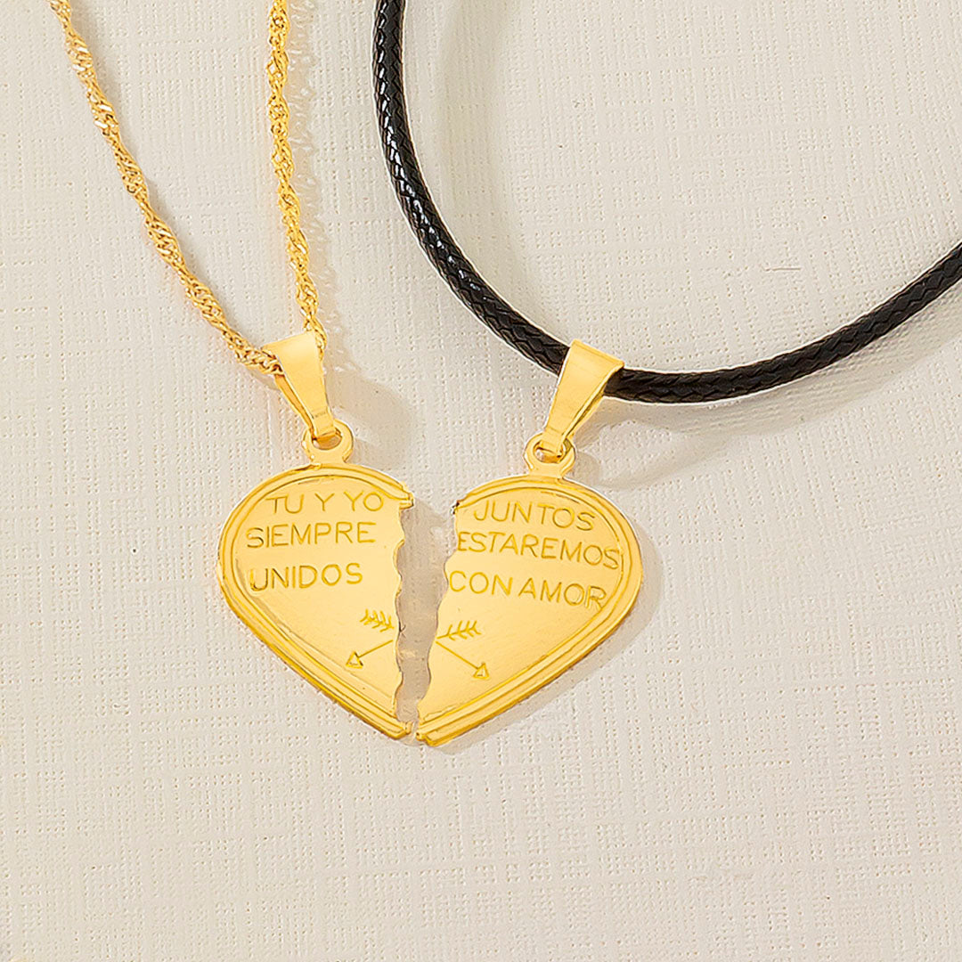 Set cadenas en baño de oro unisex