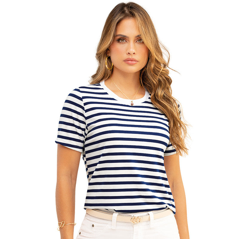 Camiseta en Poliéster Spandex Silueta Semiajustada