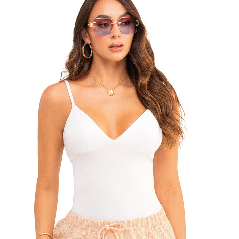 Blusa en Poliéster Spandex Silueta Ajustada