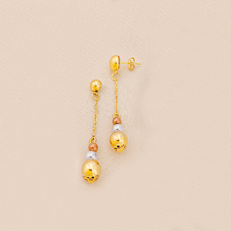 Aretes En Baño De Oro