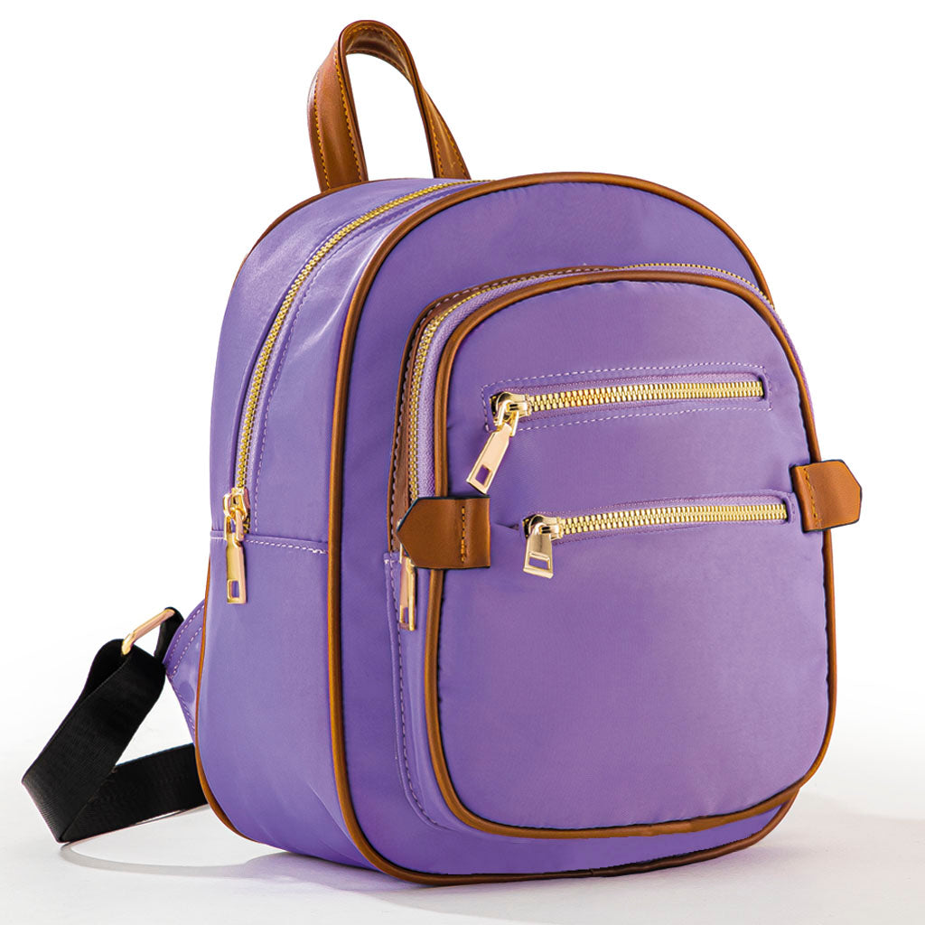 MORRAL MATERIAL TIPO CUERO - MORADO