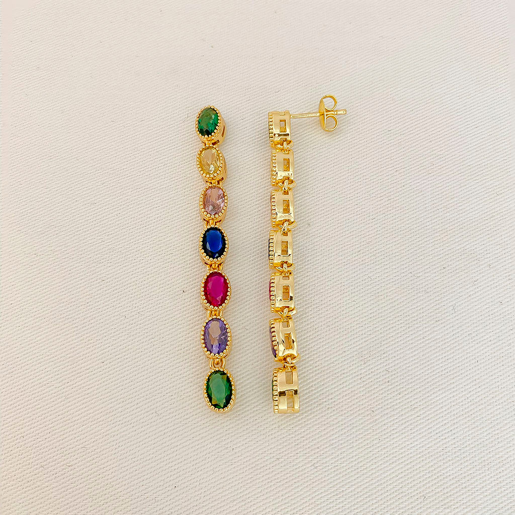 Aretes en baño de oro