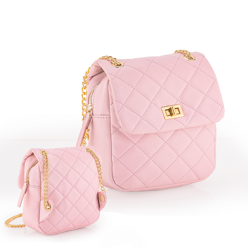 Morral Material Tipo Cuero Palo De Rosa