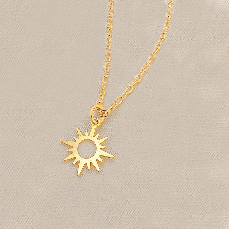 Collar Baño Oro, Sol Dorado