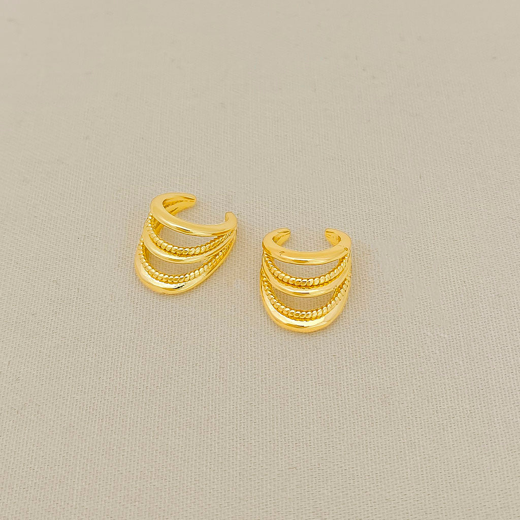 EARCUFF BAÑO ORO, AJUSTABLE
