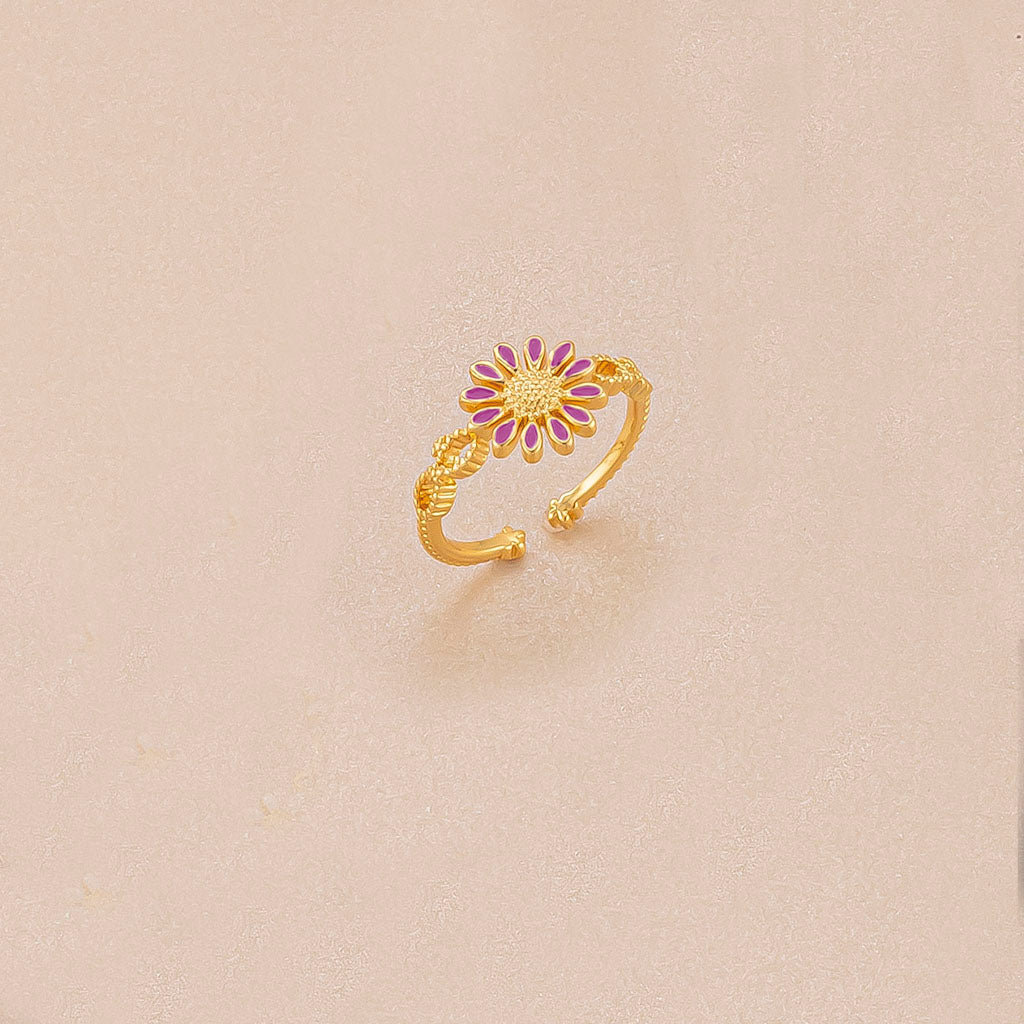 ANILLO BAÑO ORO, AJUSTABLE LILA