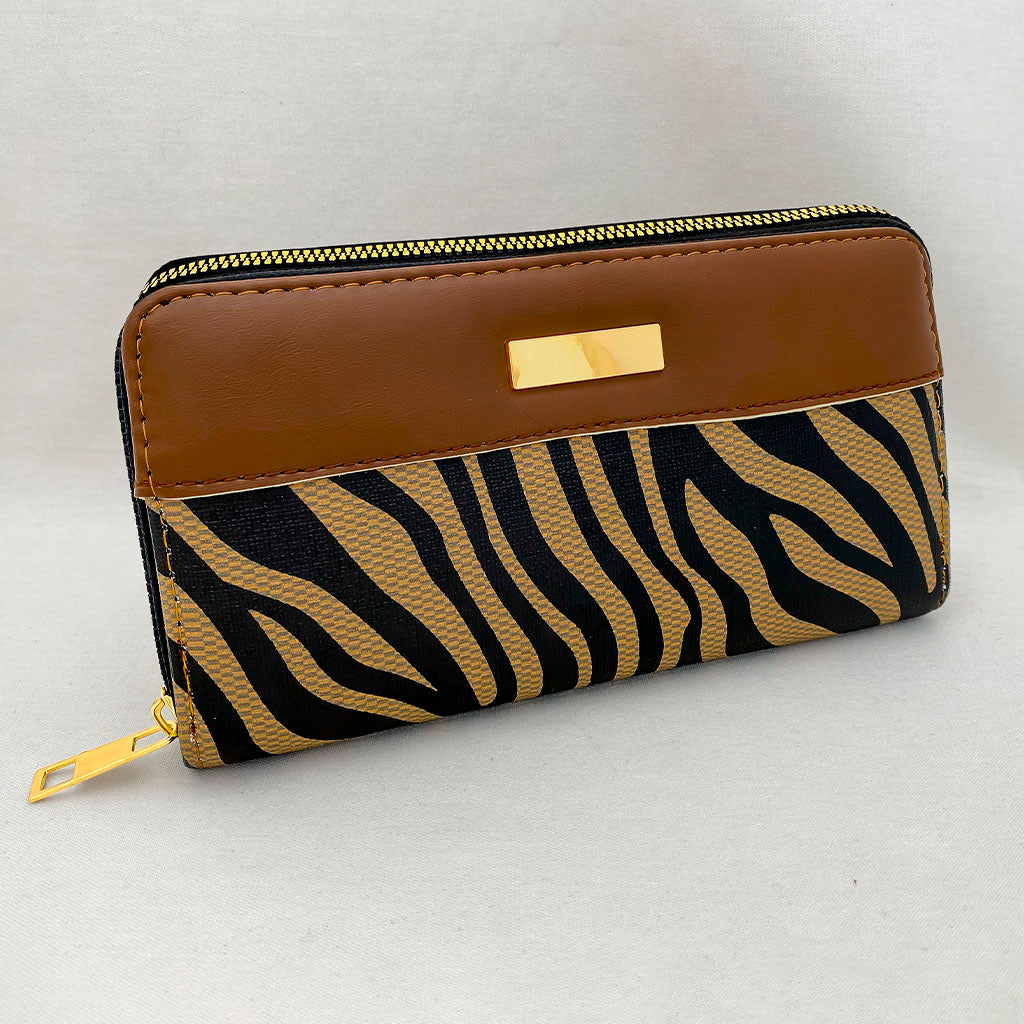 BILLETERA ANIMAL PRINT - CAFE