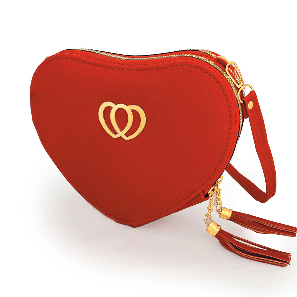 BOLSO CORAZON ROJO - MATERIAL SINTETICO