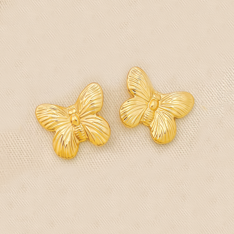 Aretes En Cover Gold Con Micro Cristales