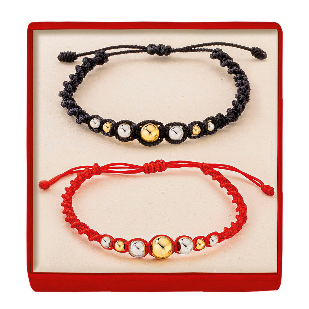 SET PULSERAS BAÑO ORO, X2