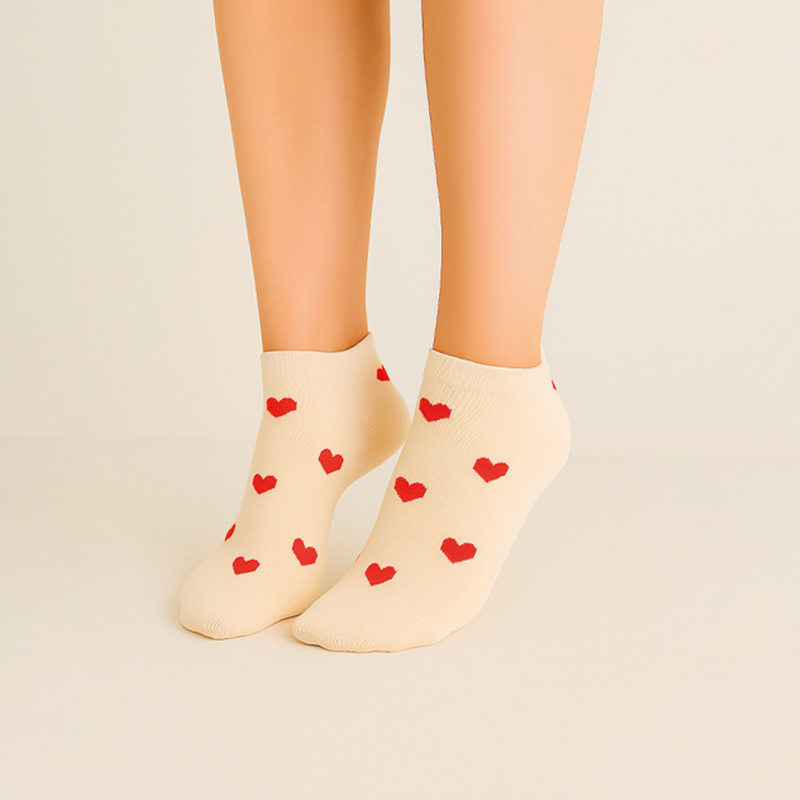 Pack X 3 Pares De Media Print Corazon
