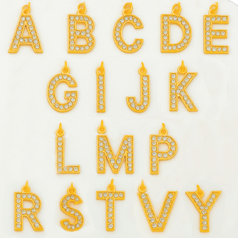 Llavero Fantasía Letra A Dorado