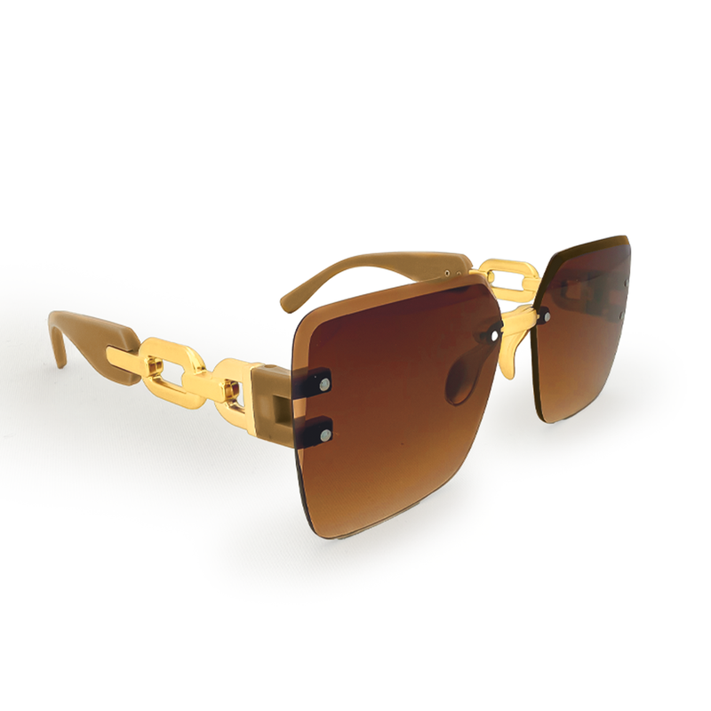 Gafas Cafes En Material Sintetico