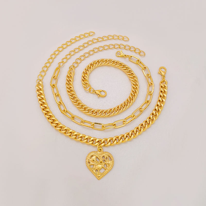 Set X 3 Pulseras En Cover Gold