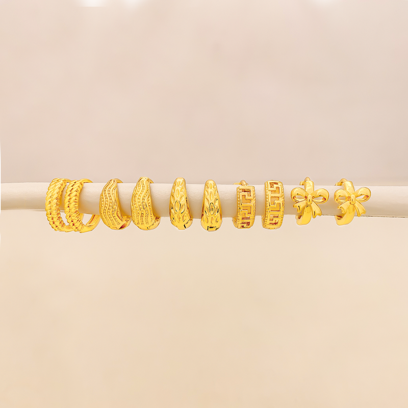 Set X 5 Hugguies Cover Gold