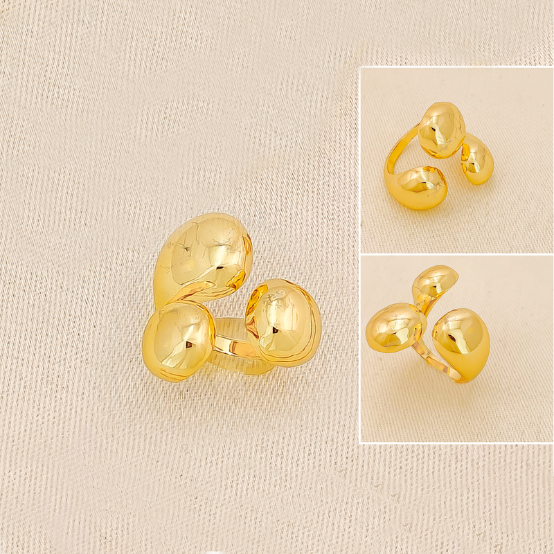Anillo Ajustable En Cover Gold