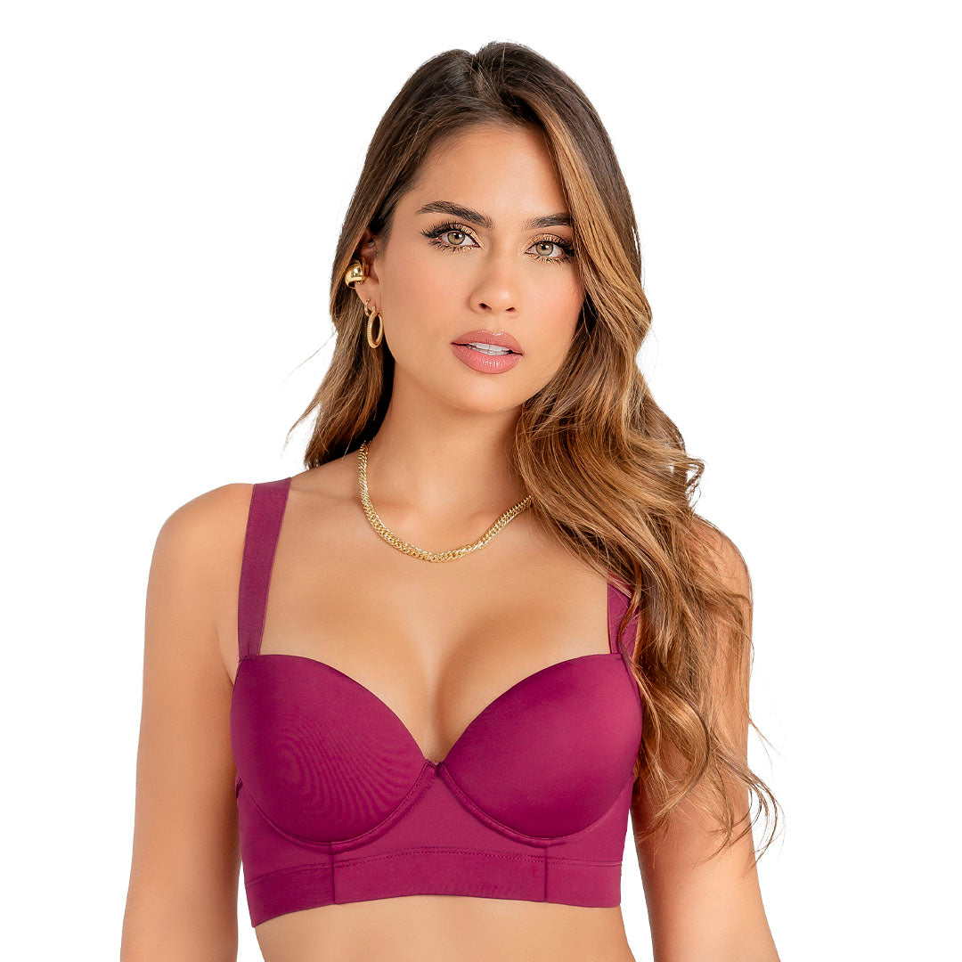 Brasier en microfibra - vinotinto