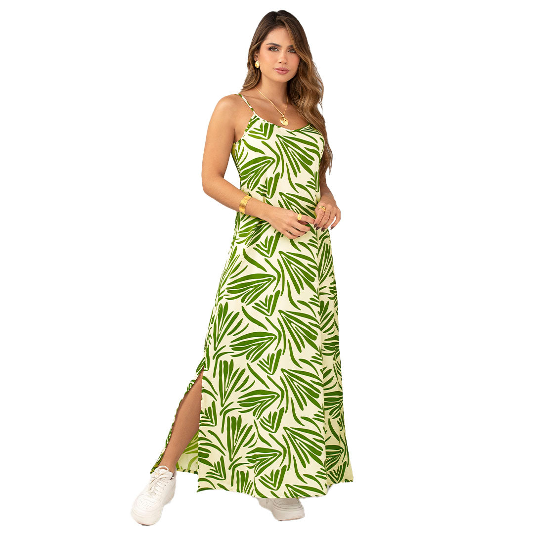 VESTIDO EN TEJIDO PLANO, SILUETA SEMIAJUSTADA