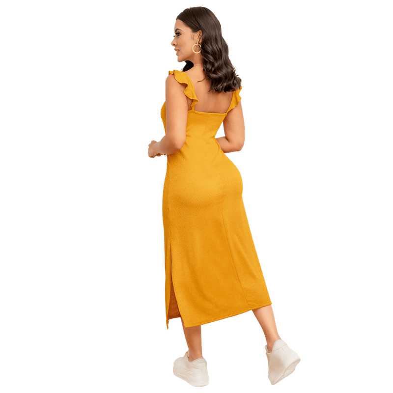 Vestido En Tejido De Punto Con Textura