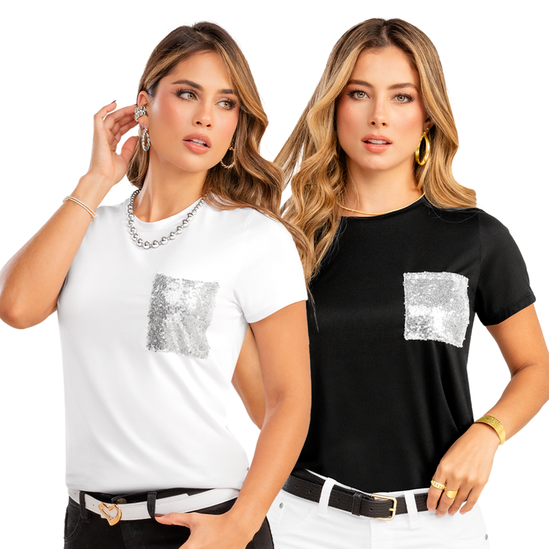 Setx2Camiseta En Poliester Spandex, Silueta Semiajustada