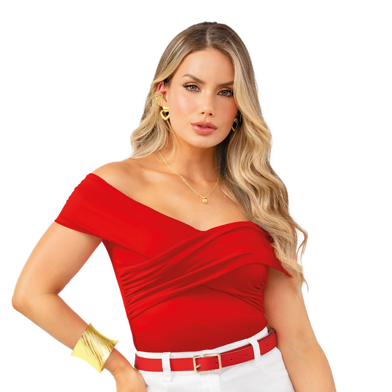 Blusa Poliester Spandex Ajustada