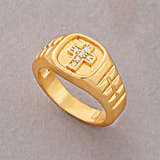 Anillo En Baño De Oro T-03 -