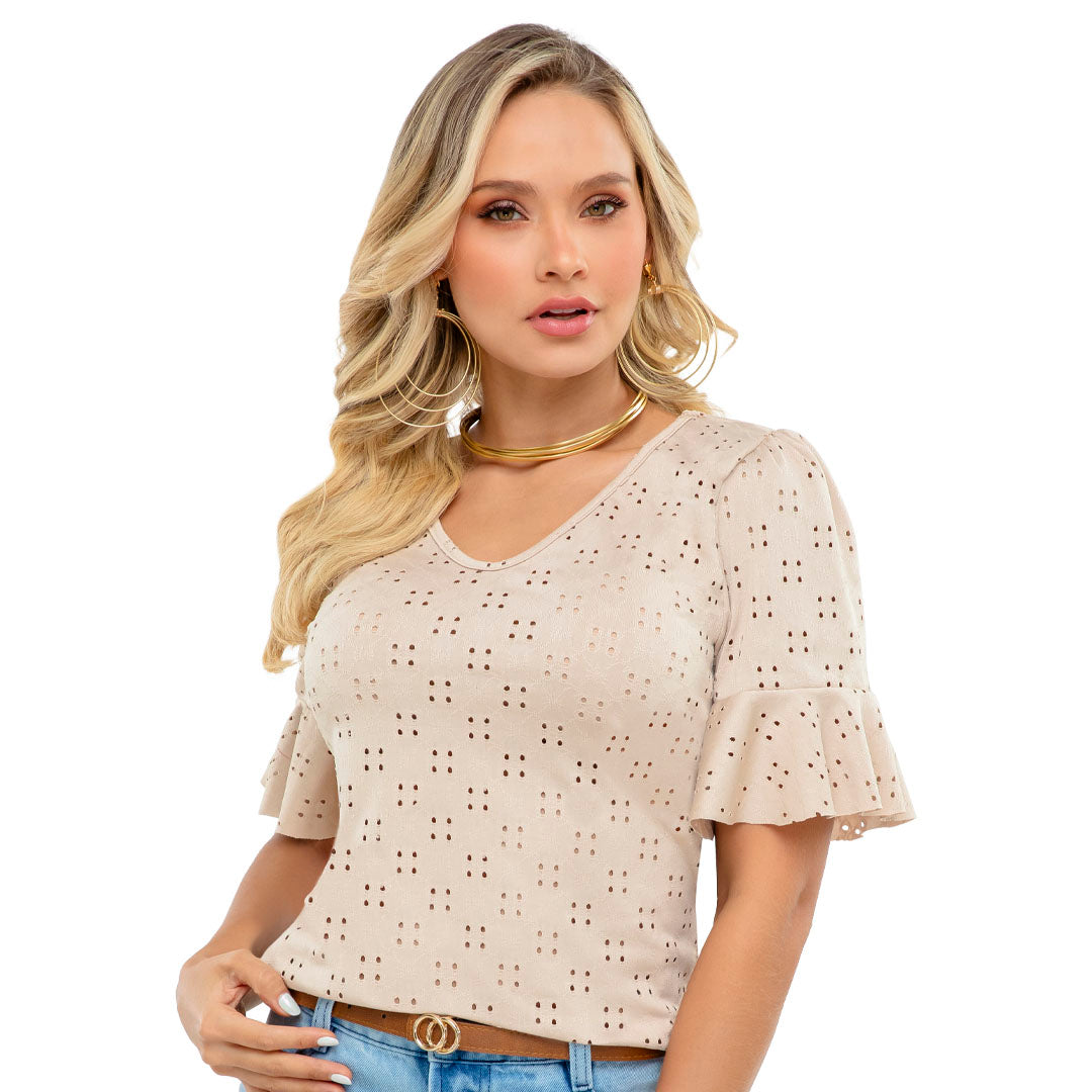 blusa caqui