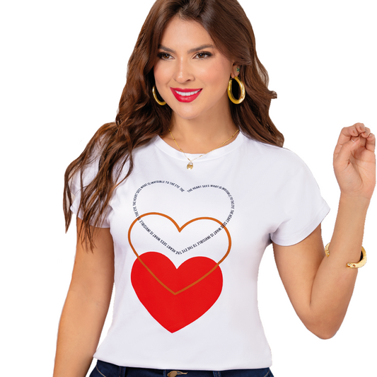 camiseta poliester spandex, semiajustada  blanco talla-s