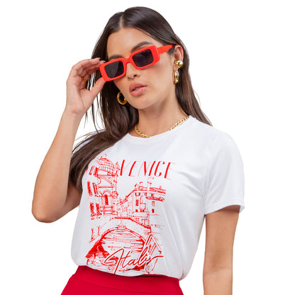 Camiseta En Poliester Spandex, Silueta Semiajustada