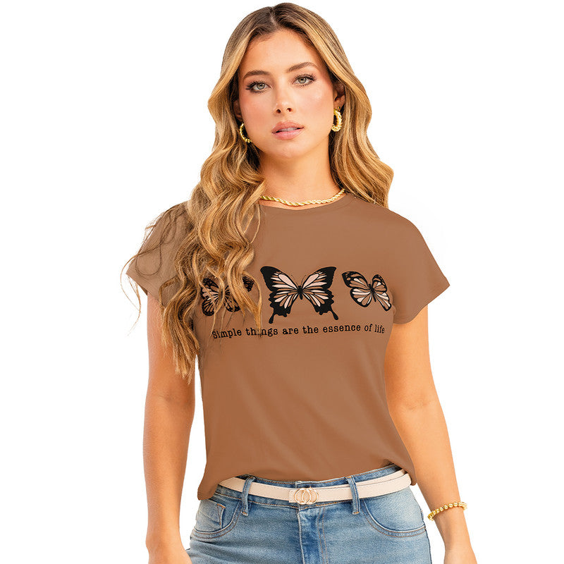 Camiseta en Poliéster Spandex Silueta Semiajustada