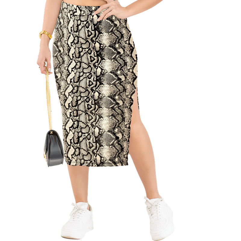 Falda En Poliester Spandex, Silueta Ajustado