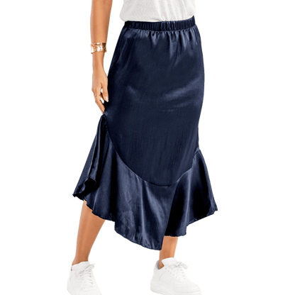 Falda En Tejido Plano, Silueta Semiajustada