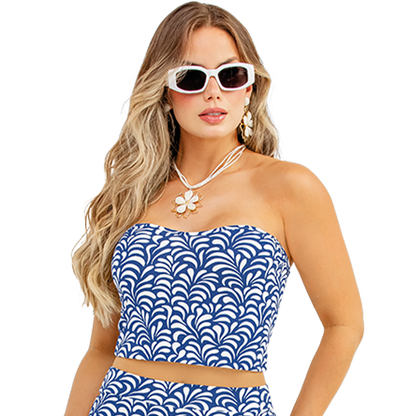 Crop Top en Poliéster Spandex