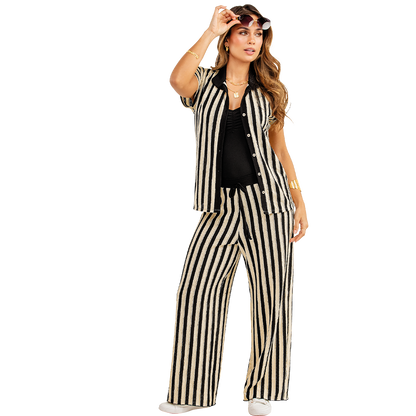 Camisa en Poliéster Spandex con Textura