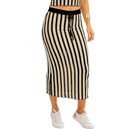 Falda en Poliéster Spandex con Textura