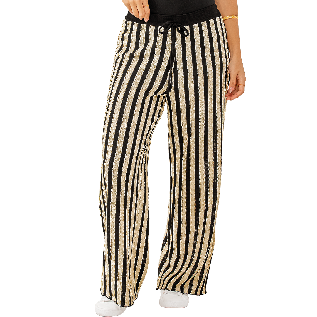 Pantalon en Poliéster Spandex con Textura