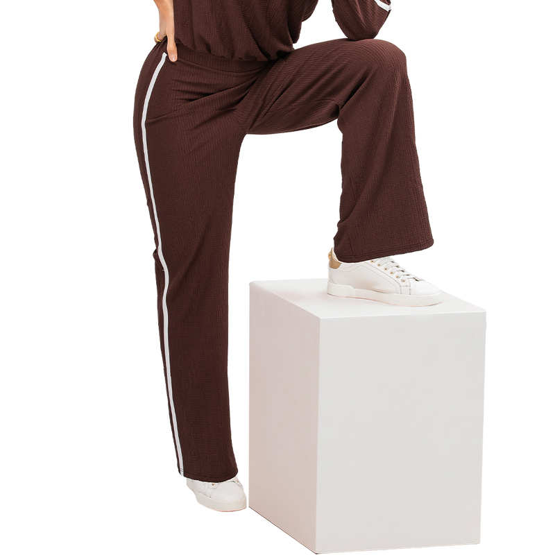 Pantalón en Tejido de Punto con Textura