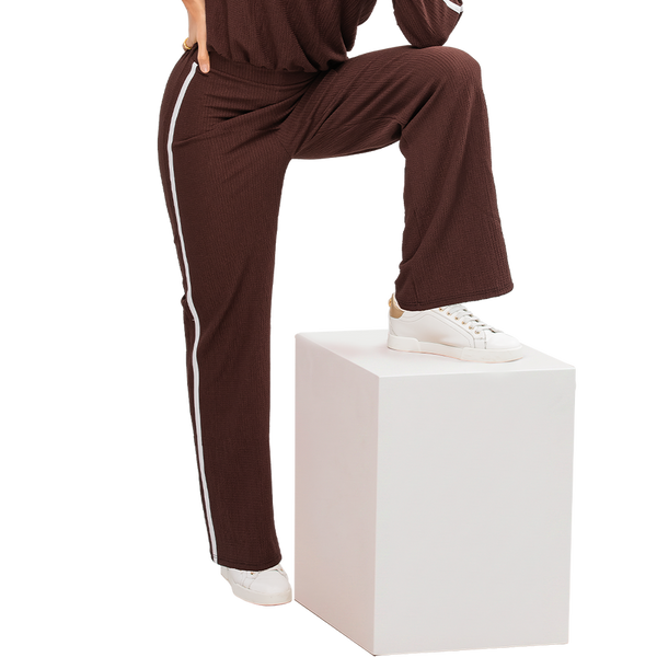 Pantalón en Tejido de Punto con Textura