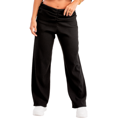 Pantalon Negro Semiajustada