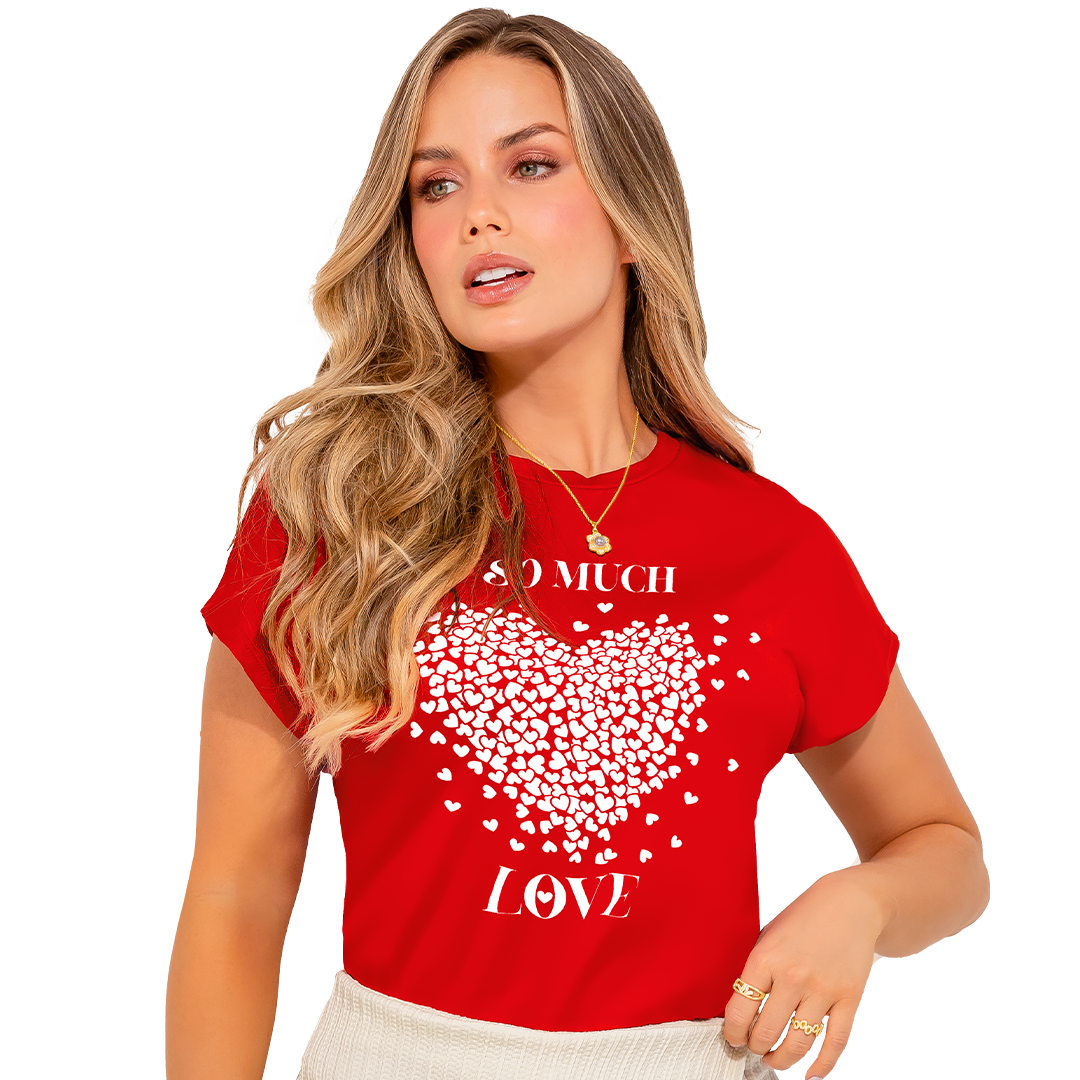 Camiseta Rojo Semiajustada