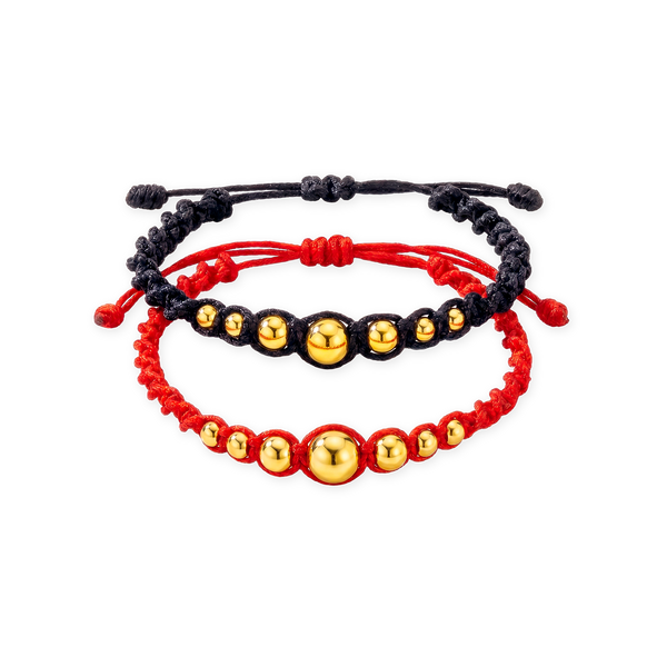 Set Pulseras en Baño Oro