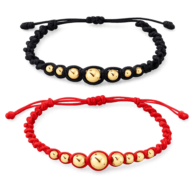 Set Pulseras en Baño Oro