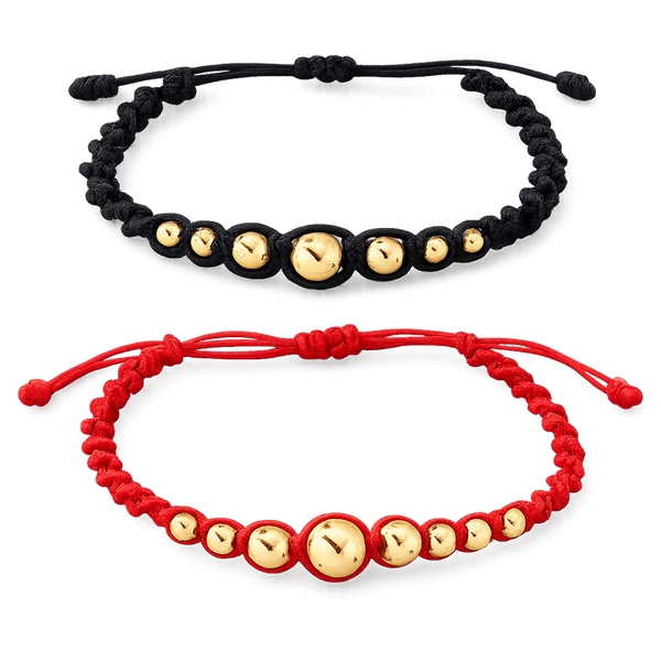 Set Pulseras en Baño Oro