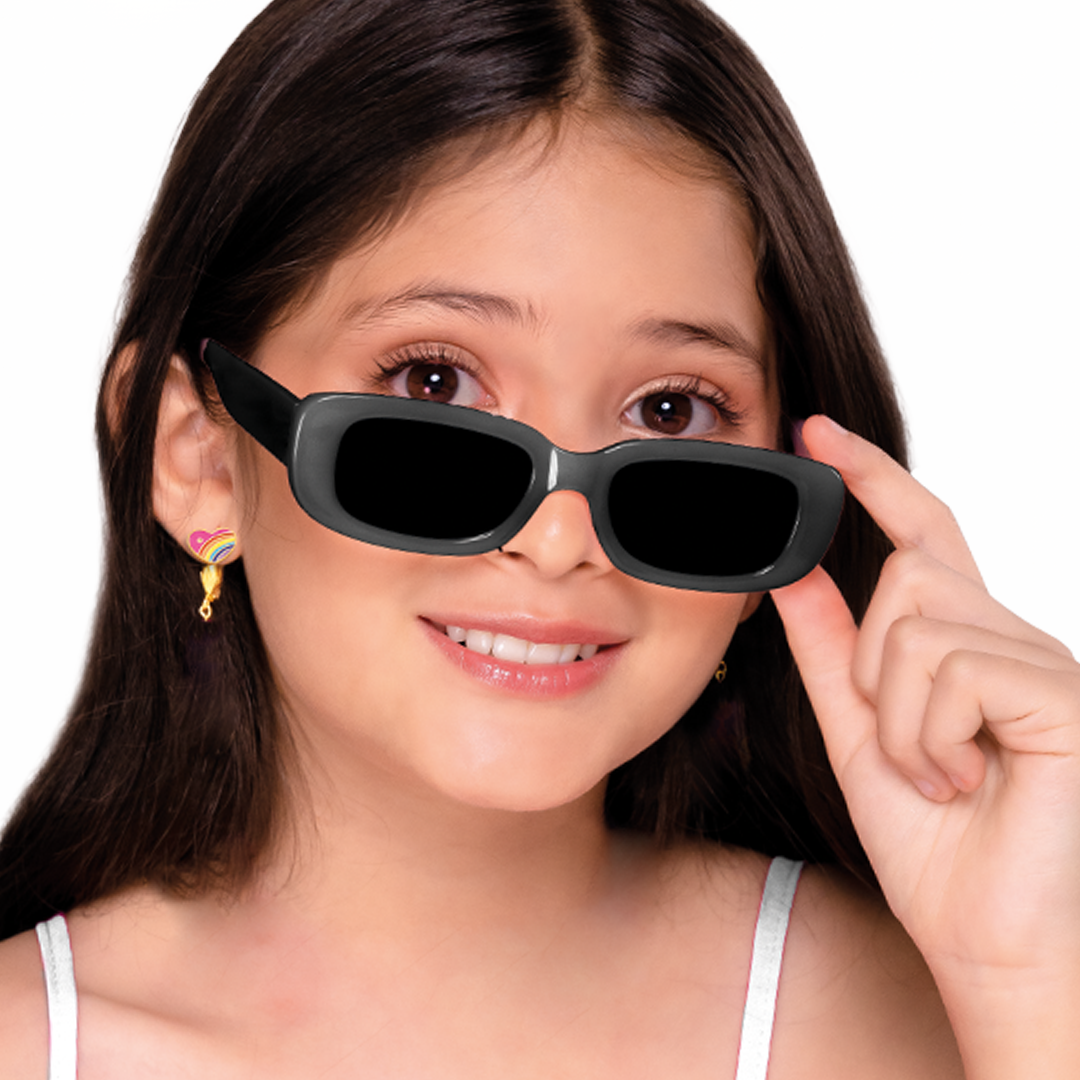 Gafas Femeninas Negras Con Lente Negro