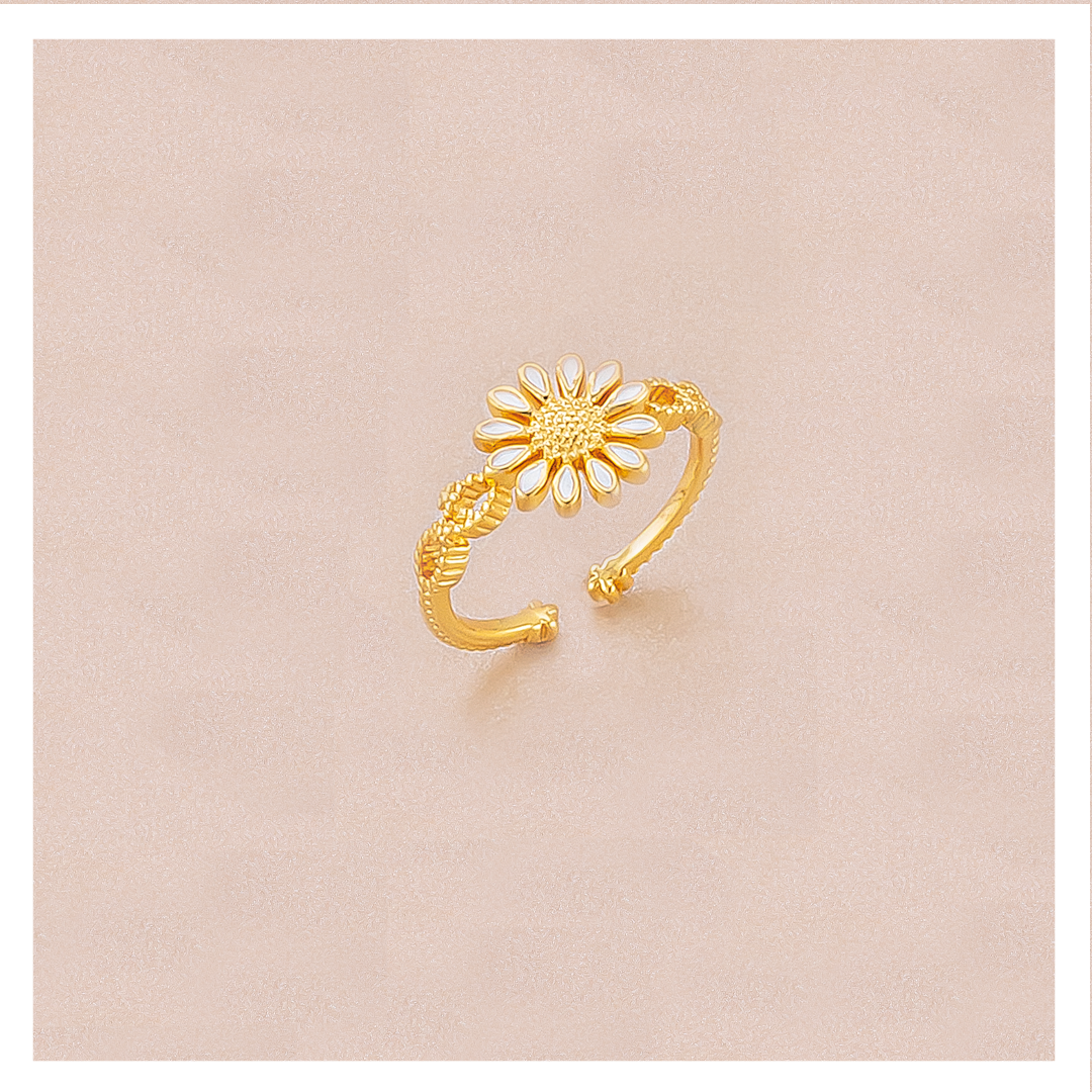 Anillo en baño de oro ajustable para mujerAnillo en baño de oro ajustable para mujer