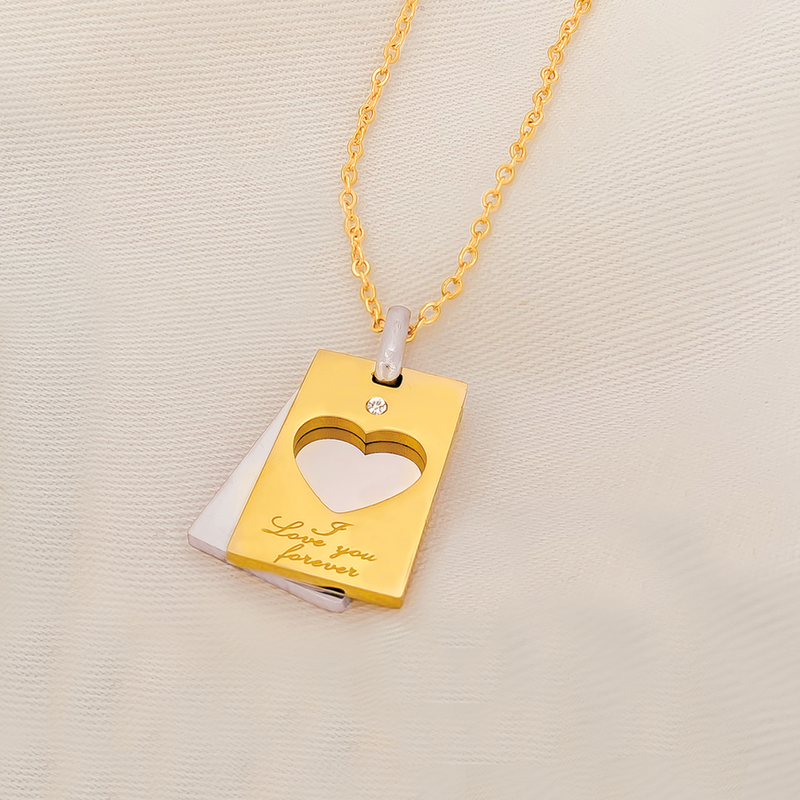 Collar Placa Doble En Acero