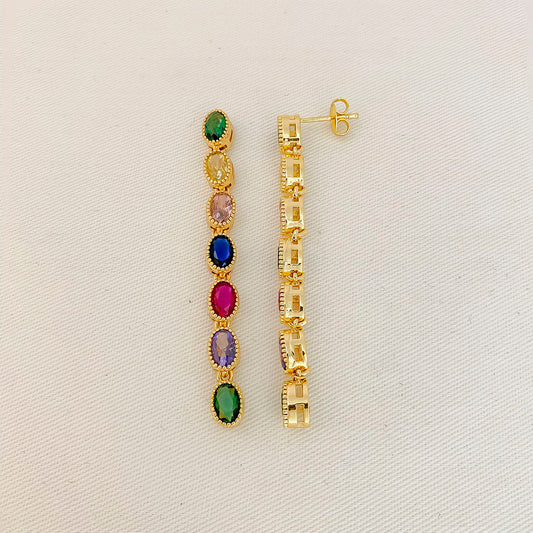 Aretes en baño de oro