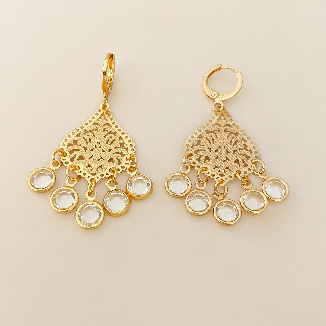 Aretes Cover Gold,    Dorado -