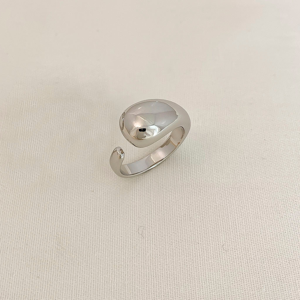 Anillo ajustable en baño de plata