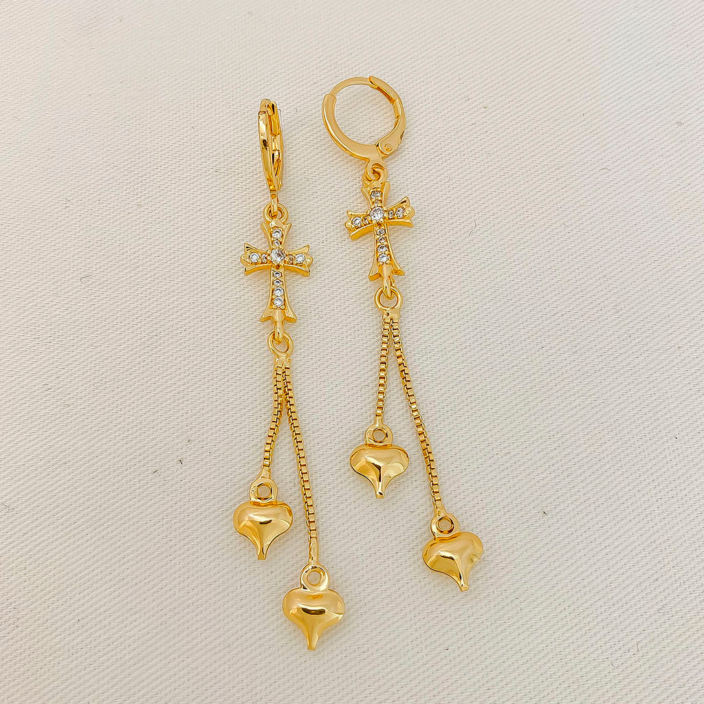 Aretes en cover gold